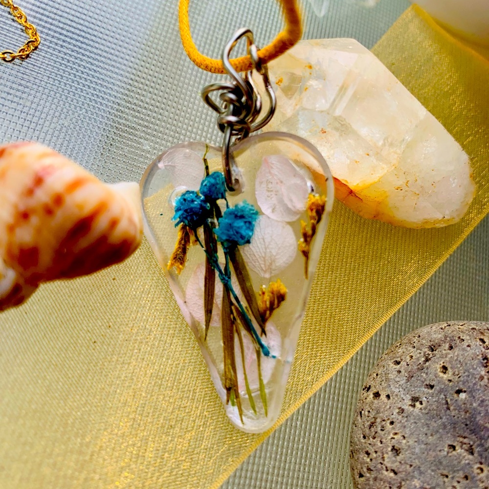 Heart Floral Pendant Handmade